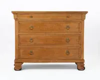 Commode in Gründerzeit-stijl, 20e eeuw, kersenhout, vier laden, ca. 87 x 111 x 48 cm, fineer verbleekt