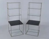 Two design shelves, model "Minimal", designed by Philip Rosenthal around 1957