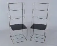 Deux étagères design, modèle "Minimal", dessin de Philip Rosenthal vers 1957