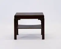 Bijzettafel in Chinese stijl, 20e eeuw, waarschijnlijk mahonie, 50 x 60 x 50 cm, gebruikssporen