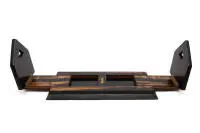 Serre-livres extensible, Carlisle & Watts, Édimbourg, 1860-1890, ébonisé avec placage de bois de racine, 60 x 17,5 x 20 cm