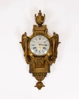 Klasicistní kartelové hodiny "au vase", Ludvík XVI., Francie, kol. 1780, sign. OLIN A PARIS, návrh Jean Charles Delafosse