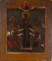 Icoon, "Moeder Gods Vreugde van alle lijdenden", Rusland, begin 19e eeuw, tempera op hout, 31 x 27 cm