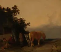 Morland, George (1763 London - 1804 London, particularly known for his paintings showing rural life as well as genre painting),