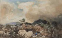 Achenbach, Andreas (1815 Kassel - 1910 Düsseldorf, broer van Oswald Achenbach, behoort tot de meest succesvolle Düsseldorfse landschapsschilders van de 2e helft van de 19e eeuw, opleiding aan de Kunstacademie Düsseldorf, talrijke studiereizen naar Holland, België,...
