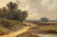 Hulk, Abraham le Jeune (1851 Pays-Bas - 1922 Angleterre, fils et élève du célèbre peintre de marines Abraham Hulk Senior (1813-1897), fondateur d'une célèbre dynastie d'artistes)