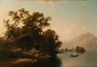 Jungheim, Carl (1830 Düsseldorf - 1886 Düsseldorf, études à l'Académie des Beaux-Arts de Düsseldorf auprès de Schadow et Schirmer, peintre paysagiste actif à Düsseldorf),