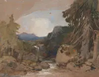 Schirmer, Johann Wilhelm (1807 Juliers - 1863 Karlsruhe, élève puis professeur de la KA Düsseldorf, directeur de l'école d'art de Karlsruhe, important peintre paysagiste, aquafortiste et lithographe), attribué à
