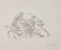 Kokoschka, Oskar (Pöchlarn 1886 - 1980 Montreux, études à l'école des arts appliqués du Musée autrichien pour l'art et l'industrie à Vienne, peintre, graphiste et poète),