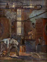 Mercker, Erich (1891 Saverne - 1973 München, industrie-, landschaps- en stads schilder, studeerde civiele techniek aan de TH München, daarna autodidactisch toegewijd aan de schilderkunst, 1964-65 president van de Münchense Kunstenaarsgenootschap),