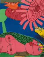 Corneille (Lüttich 1922 - 2010 Auvers-sur-Oise, eigentlich Corneille Guillaume van Berverloo, studierte in Lüttich, in Paris tätiger Künstler),
