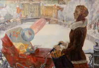 Lednev, Valery (né en 1940 à Avdotyino, figure marquante de la scène artistique russe contemporaine, titulaire du titre d'Artiste du peuple de la Fédération de Russie),
