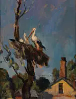 Lednev, Valery (né en 1940 à Avdotyino, figure marquante de la scène artistique russe contemporaine, titulaire du titre d'Artiste du peuple de la Fédération de Russie),