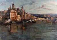 Lednev, Valery (geb. 1940 in Avdotyino, gilt als eine prägende Figur der zeitgenössischen russischen Kunstszene. Er hält den Titel des Volkskünstlers der Russischen Föderation),
