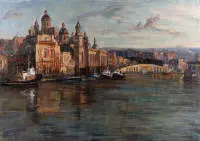 Lednev, Valery (né en 1940 à Avdotyino, figure marquante de l'art russe contemporain, Artiste du peuple de la Fédération de Russie)