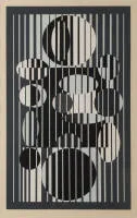 Vasarely, Victor (1908 Pécs - 1997 Annet-sur-Marne, gilt als einer der Mitbegründer der Op-Art und der Kinetischen Kunst. Vasarely stellte zwischen 1955 und 1968 viermal auf der documenta in Kassel aus und gewann diverse Preise),
