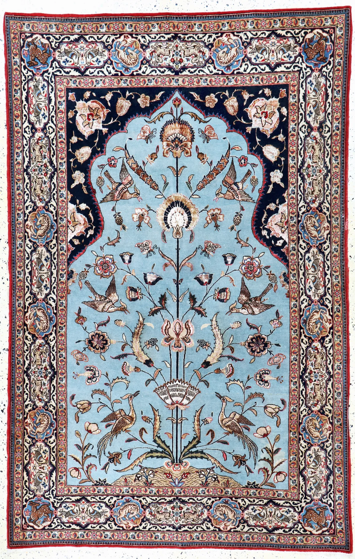 Ghom Kork alt, Persien, Mitte 20.Jhd, Korkwolle mit Seide, ca. 216 x 140 cm,