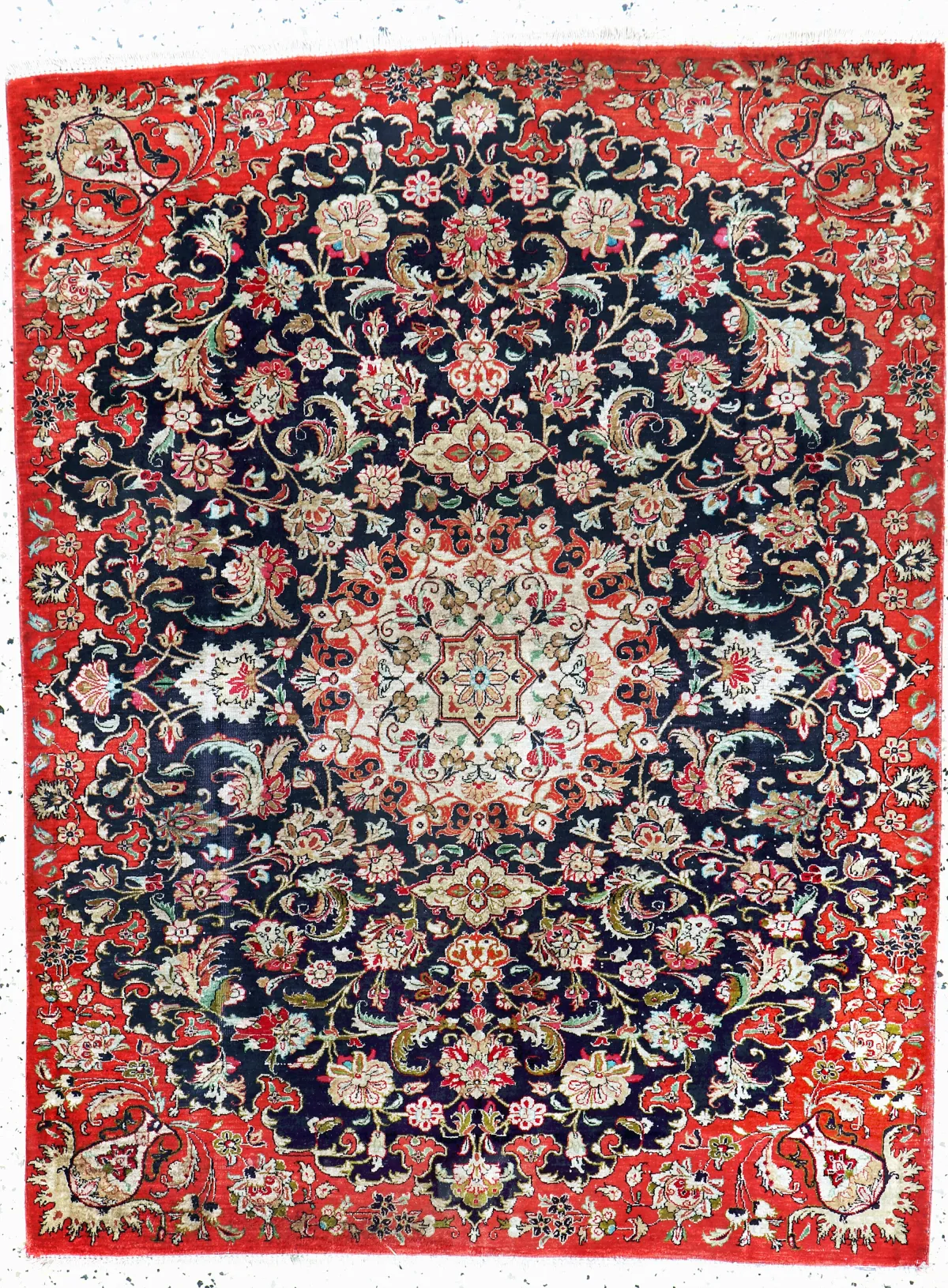 Ghom silk, Persia, mid 20th c., pure natural silk, approx. 140 x 105 cm