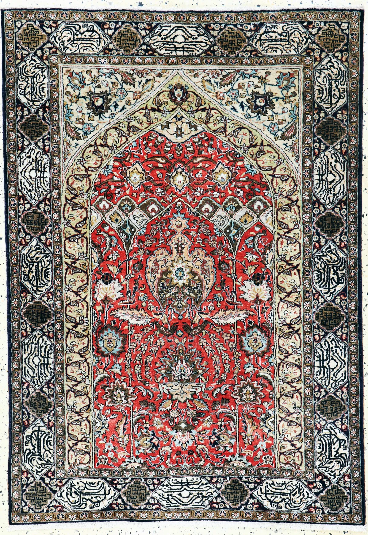 Ghom soie, Perse, milieu 20e s., soie naturelle pure, env. 153 x 107 cm, EHZ: 2
