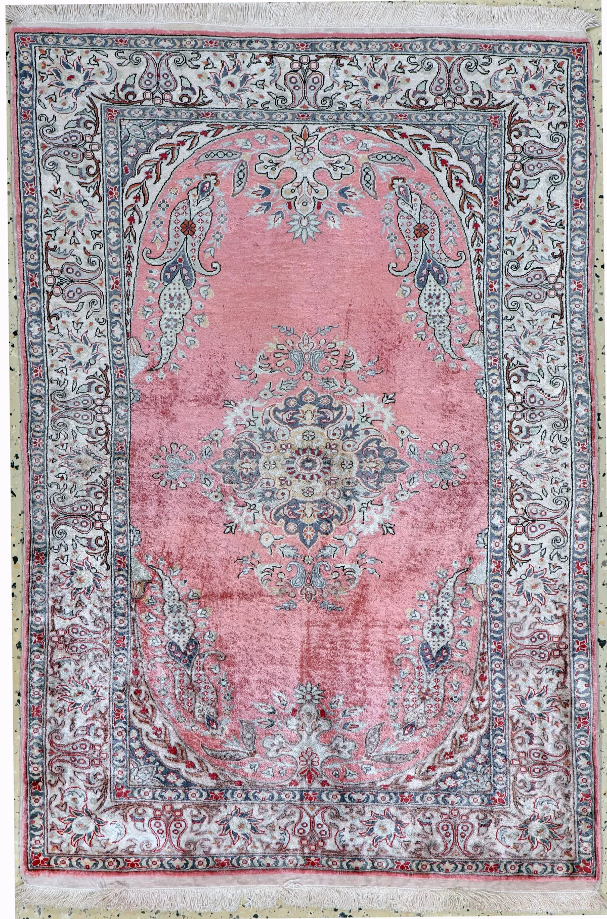 Silk Kayseri, Turkey, late 20th century, pure natural silk, approx. 122 x 85 cm, cleaned