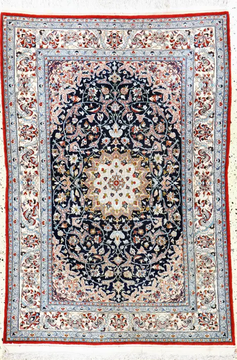 Nain "Tudeschk" fin, Perse, milieu du 20e s., laine de liège avec soie, env. 157 x 115 cm, EHZ :