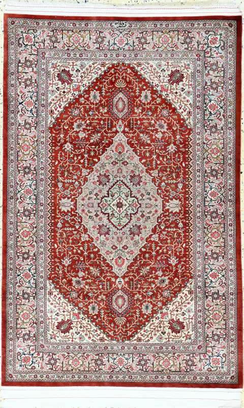 Soie Ghom fine Perse, signée "Abedzadeh", fin du 20e s., pure soie naturelle, env. 150 x