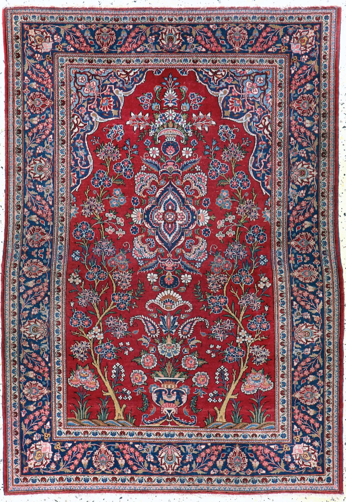Keshan Kork antiek, Perzië, begin 20e eeuw, kurkwol op katoen, ca. 150 x 106 cm