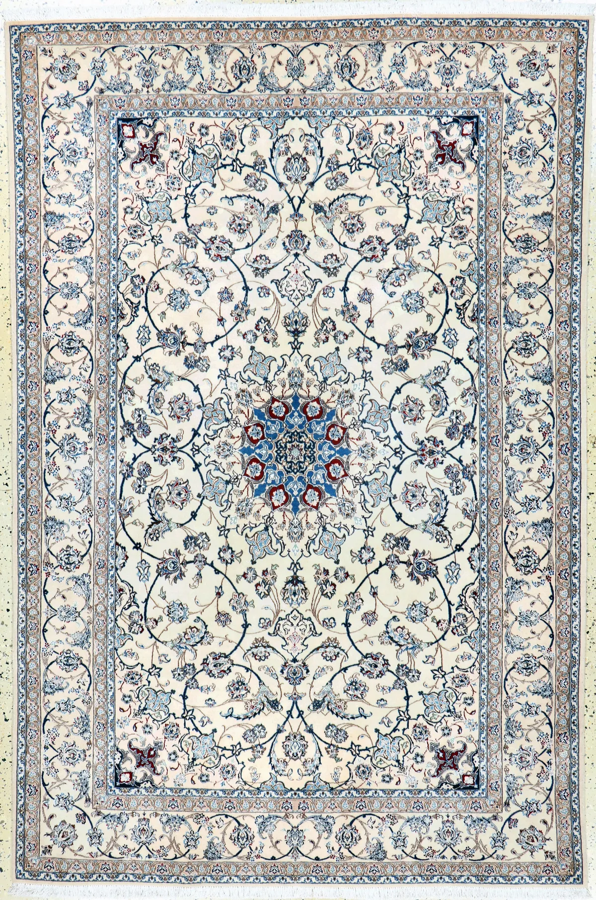 Nain fein(6 La), Persien, Ende 20.Jhd, Korkwolle mit Seide, ca. 250 x 166 cm, ca