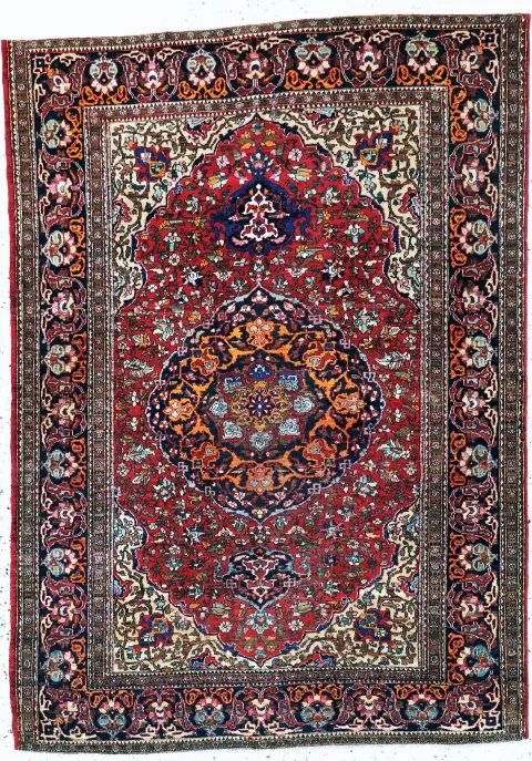 Ispahan antique, Perse, vers 1900, laine sur coton, env. 205 x 150 cm, EHZ : 3