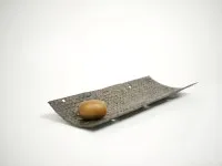 Coupe en tôle perforée en acier et cuivre, soudée et forgée #0021