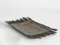 Schale aus parallel geschweißten Stahlstäben mit Silberlot #0038