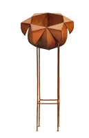 Sigrun II - sculpture-récipient sur support, acier #0208