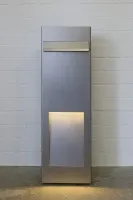 freistehende Briefkastensäule aus Edelstahl #0302