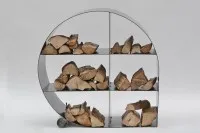 Ronde haardhoutopslag