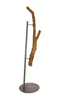 Natural-colored tree trunk coat rack – sculpture and function in perfection #0506