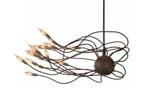 “the wind” – Sculpturale plafondlamp van koper #0911