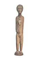 Old African wooden sculpture – probably Ghana (Akan / Ewe) #1006