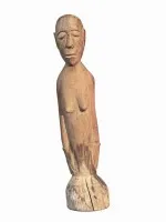 Old African wooden sculpture – probably Ghana (Akan / Ewe) #1007