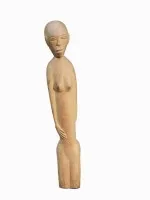 Old African wooden sculpture – probably Ghana (Akan / Ewe)