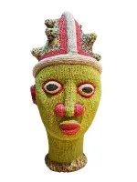 Bamileke kralen hoofd #1018