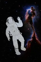 Astronaut van plasmasnijstaalplaat #0175