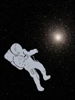 Astronaut van plasmasnijstaalplaat #0176