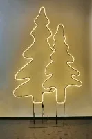 Sapin double en acier avec éclairage LED blanc chaud #0811