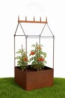 Serre à tomates avec vitrage en verre véritable #0823