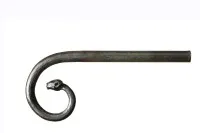 Ramskop – handgesmeed handrail uiteinde #1208