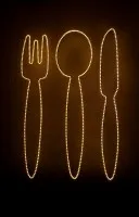 Lichtskulptur Messer · Gabel · Löffel · Licht #0828