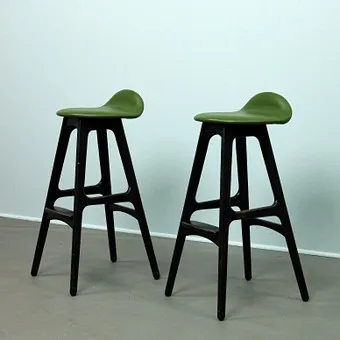 ERIK BUCH. Oddense Møbelfabrik, барный стул, модель 'OD-61', дуб, 1960-е, Дания (2).