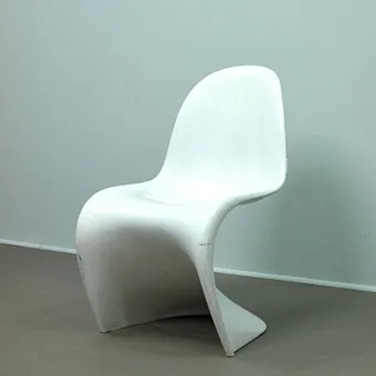 VERNER PANTON. Pour Herman Miller, chaise « Panton Chair », version précoce, années 1960.