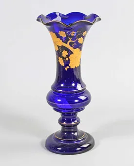 VASE DÉCOR DORÉ ANNÉES 1920.