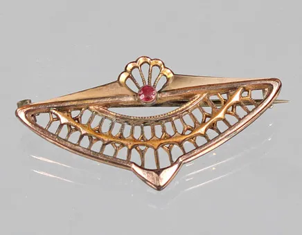 BROSCHE, Jugendstil um 1900.